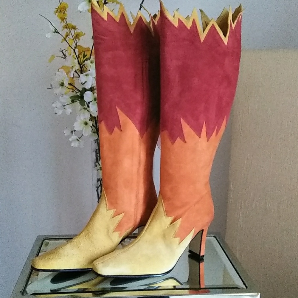 Colorful Heeled Boots
